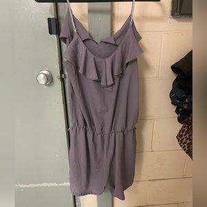 Ruffled romper with pockets